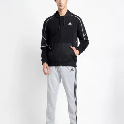 Adidas Black Regular Fit Printed Sports Hoodie image 4