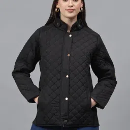 Cantabil Black Nylon Solid Jacket-picture-28