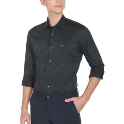 Arrow Dark Green Cotton Regular Fit Printed Shirt-picture-16