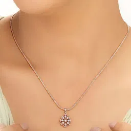 P.N.Gadgil Jewellers 18k (750) Rose Gold Navarasa Modern Pendant-picture-11