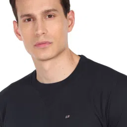 Arrow Sport Navy Cotton Regular Fit SweatShirt image 4