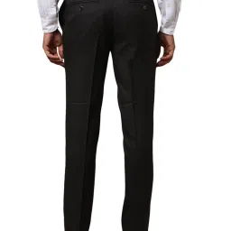 Raymond Black Slim Fit Checks Trousers image 2