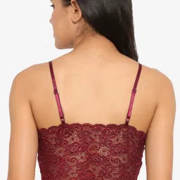 N-Gal Maroon Non-wired Non-padded Bralettes Bra image 2