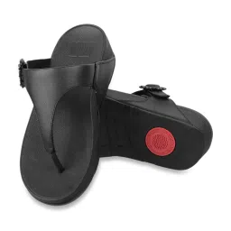 FitFlop Women's Black Thong Wedges image 5