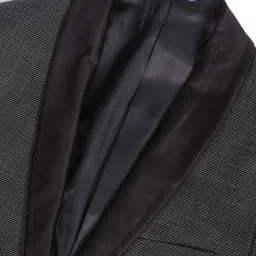 Arrow Black Regular Fit Self Pattern Two Piece Suit image 4