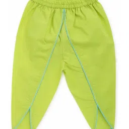 Campana Kids Blue & Lime Green Cotton Printed Kurta Set image 4