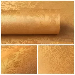 WOLPIN Yellow Printed Waterproof Wallpaper image 3