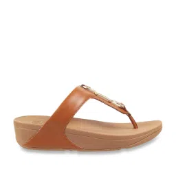 FitFlop Women's Tan Thong Wedges image 1