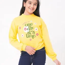 Edheads Kids Yellow Cotton Printed Full Sleeves Sweatshirt-image-16