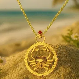 Jaypore Gold Lobster Claw Cancer Pendant-picture-13