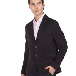 Arrow Brown & Navy Regular Fit Checks Blazer image 3