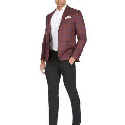 Arrow Rust Regular Fit Checks Blazer image 5