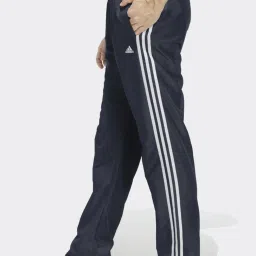 Adidas Blue Regular Fit Striped Sports Trackpants image 3