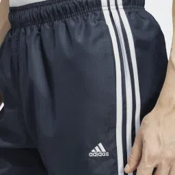 Adidas Blue Regular Fit Striped Sports Trackpants image 5