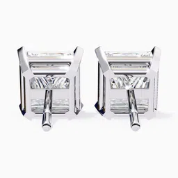 VALANOVA Hallmarked 18Kt White Gold Diamond Studded Earrings - 1.80 g image 5