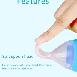 Joy Buzz Kids Set Of 3 Baby Spoon Feeder Fruit Feeder & Rattle Teether - Blue image 4