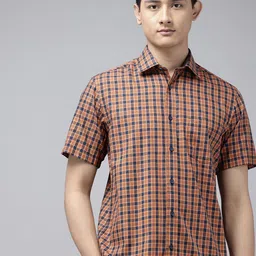 ColorPlus Pure Cotton Checked Casual Shirt-picture-34