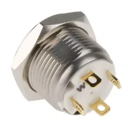 RS PRO Illuminated Push Button Switch Momentary 16 mm Cutout SPST White LED 36 V DC, 1759128 image 3