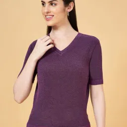 Honey by Pantaloons Purple Regular Fit Top-image-13