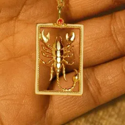 Jaypore Gold Lobster Claw Scorpio Pendant-picture-46