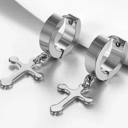 shobhram Unisex Silver Earrings image 3