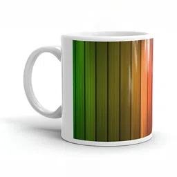 Mr UVD White & Green Printed Ceramic Glossy Mugs 350 ml-picture-22