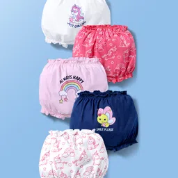 Doodle Poodle 100% Cotton Single Jersey Knit Bloomers With Unicorn Print Pack Of 5 - Multicolour-picture-16