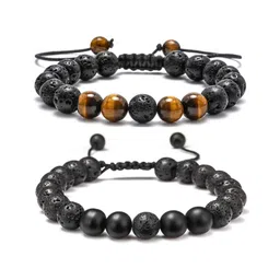Jewels Galaxy Men's Pack 2 Adjustable Bracelets image 2