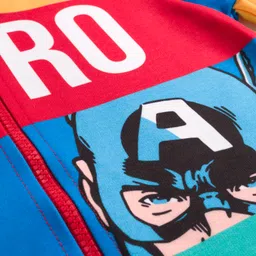 Pine Kids Marvel Terry Knit Full Sleeves Hooded Sweatjacket with Avengers Graphics - Multicolor image 3