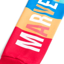 Pine Kids Marvel Terry Knit Full Sleeves Hooded Sweatjacket with Avengers Graphics - Multicolor image 5