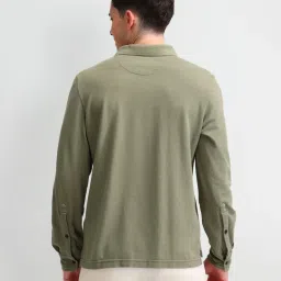 U.S. Polo Assn. Denim Co. Green Cotton Slim Fit Logo Printed Polo T-Shirt image 2