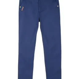 Allen Solly Junior Navy Solid Trousers image 1