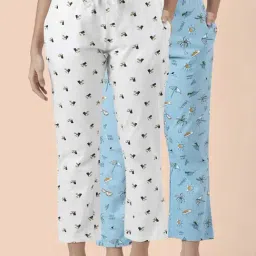 Dreamz by Pantaloons Blue White Cotton Printed Pyjamas-image-37