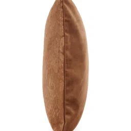 Khaabka Brown Ethnic Motifs Linen Square Cushion Covers image 2