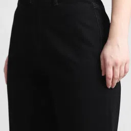 Only Black Cotton Printed Relaxed Fit High Rise Jeans image 5