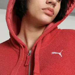 Puma Red Solid Sports Hoodie image 5