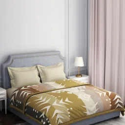 Welspun Nuzzle Brown 640 TC Polyester Double Bed Ac Blanket image 2