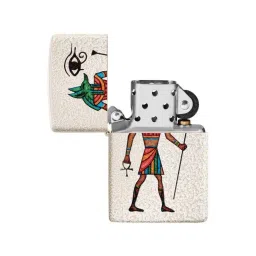 Zippo White Brass Anubis Design Windproof Pocket Lighter image 5