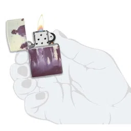 Zippo Multicolor Brass Zombie Design Windproof Pocket Lighter image 5