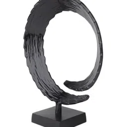 De Maison Decor Black Aluminium Antique Serene Ripples Ring image 3