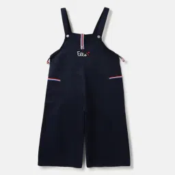 ELLE Girls Blue Pure Cotton Solid Jumpsuit-image-27