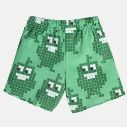 Miniklub Green Knit Regular Checks Shorts image 2