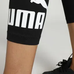 Puma Black Logo 3/4th Sports Leggings image 5