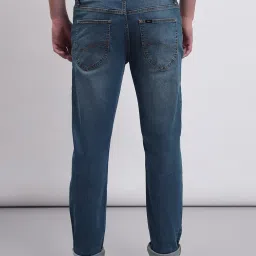 Lee Powder Blue Cotton Slim Fit Jeans image 2