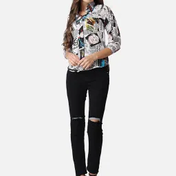 Cation White Printed Shirt image 5