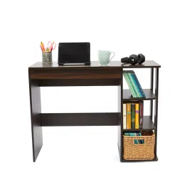 Green Soul Mekong Engineered Wood Study Table in Wood Black image 5