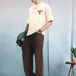 AUSK Men Printed Pure Cotton Applique T-shirt image 5