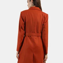Chkokko Orange Plain Coat image 2