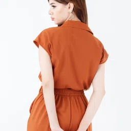 Zink London Brown Regular Fit Crop Top image 2