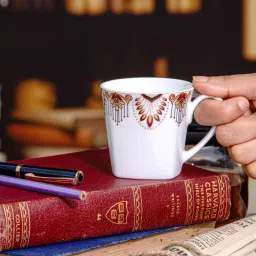 Sonaki White Bone china Tea & Coffee Mug - Set of 6 image 2